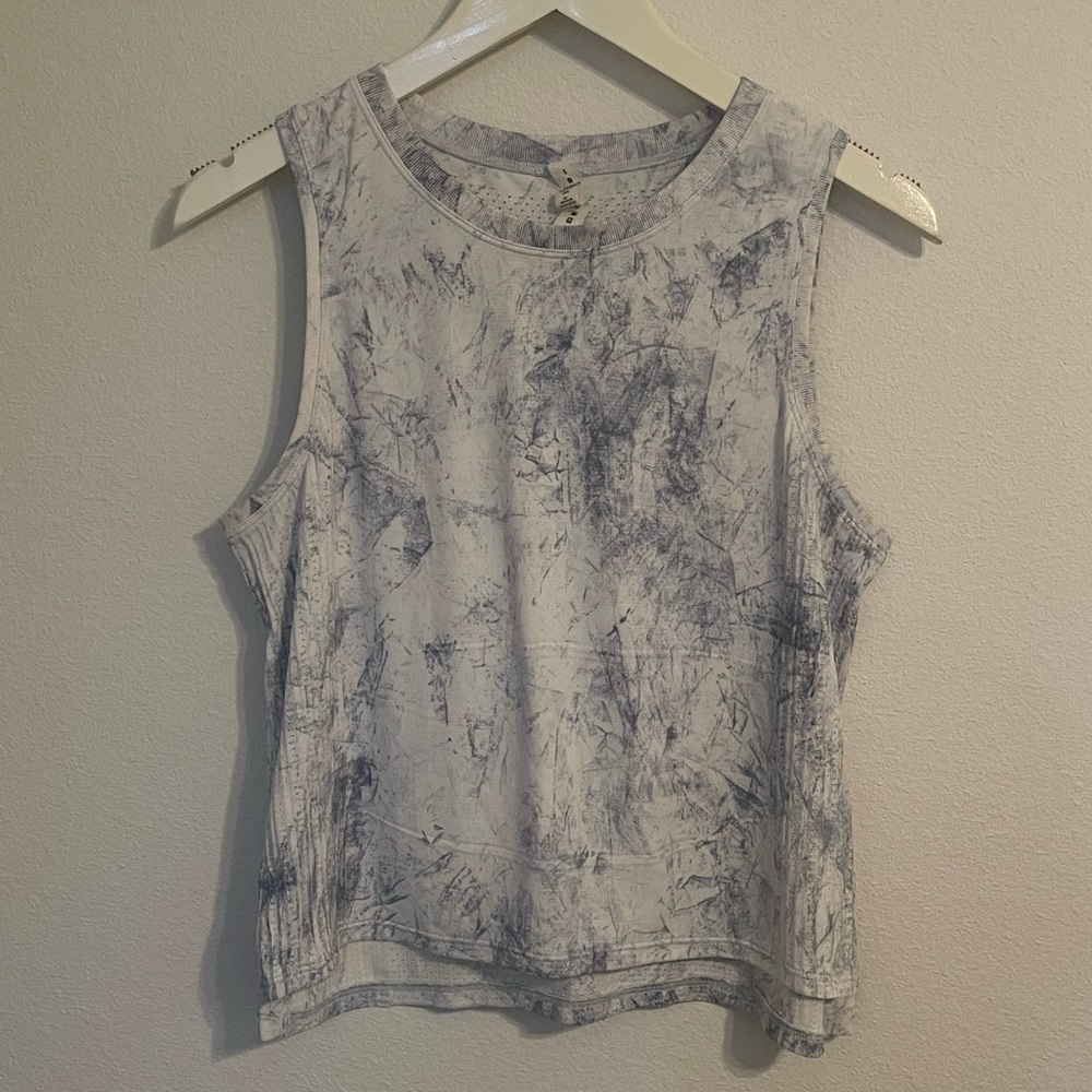 Lululemon athletic tank top, loose fitting, Blue/white, size small
